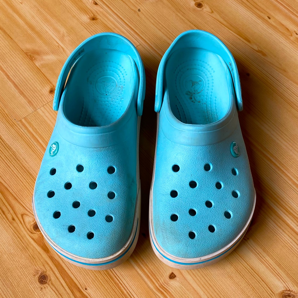 Women’s Crocs Band Crocs Size 9 Turquoise Blue